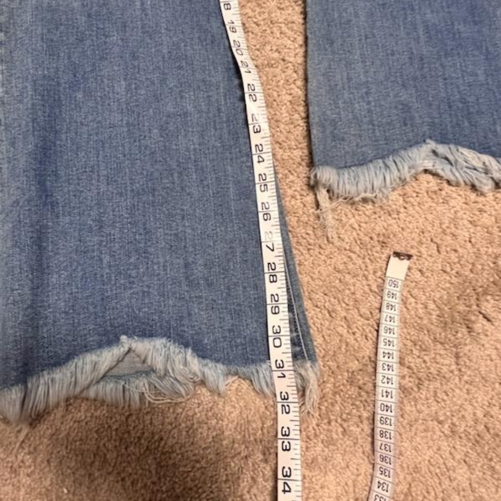 NWT!! Flying Monkey Y3230 Light Wash Super High Waisted Raw Hem Flare Denim Jean - Picture 9 of 13